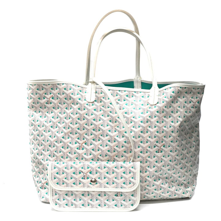 楽天市場】ゴヤール Goyard サンルイPM トートバッグ ホワイト【中古 