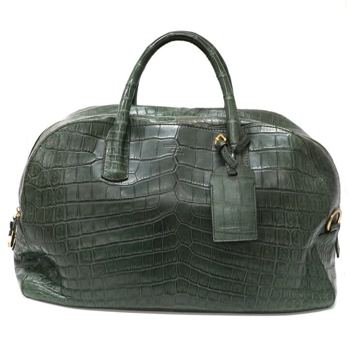 楽天市場】ジョルジオアルマーニ Giorgio armani クロコ調ボストン  
