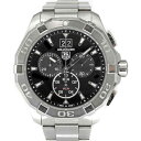 タグホイヤー Tag heuer CAY1110.BA0927 アクアレーサー クロノグラフ ブラック メンズ時計【中古】