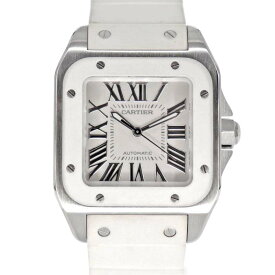 カルティエ Cartier W20129U2 サントス100 MM ラバー 腕時計【中古】