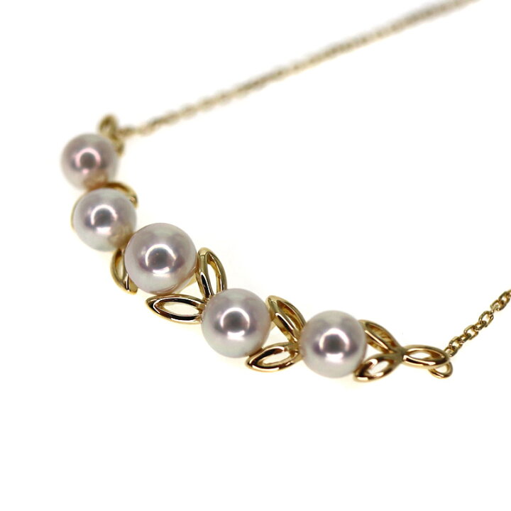楽天市場】ミキモト Mikimoto K18 18金 パール ネックレス イエロー  
