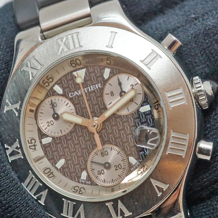 楽天市場】カルティエ Cartier W10198U2 マスト21 クロノスカフSM 
