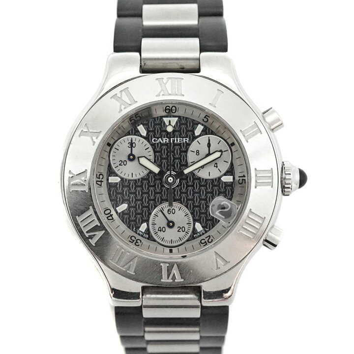楽天市場】カルティエ Cartier W10198U2 マスト21 クロノスカフSM 