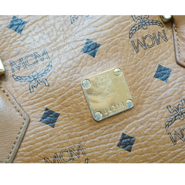 楽天市場】エムシーエム MCM ミニボストンバッグ ブラウン 鞄【中古 