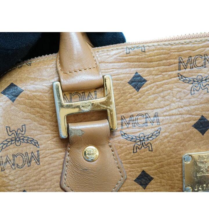 楽天市場】エムシーエム MCM ミニボストンバッグ ブラウン 鞄【中古 