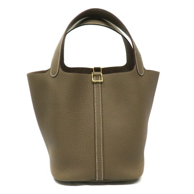 エルメスHermèsピコタンロック22トリヨンクレマンスエトゥープレディースバッグハンドバッグ【中古】