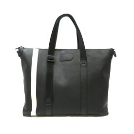 バリー Bally STONER トートバッグ メンズ ショルダーバッグ 2WAY 黒 ブラック コーティングキャンバス 【中古】