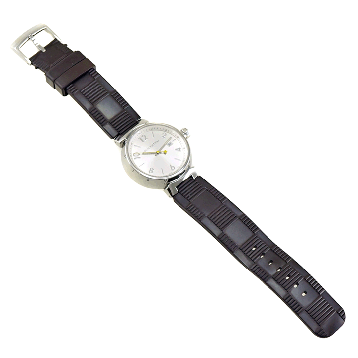 【電池交換済】 ルイヴィトン タンブール モノグラム ブラウン ビジネス 稼働 電池交換済】 ルイヴィトン タンブール モノグラム ブラウン