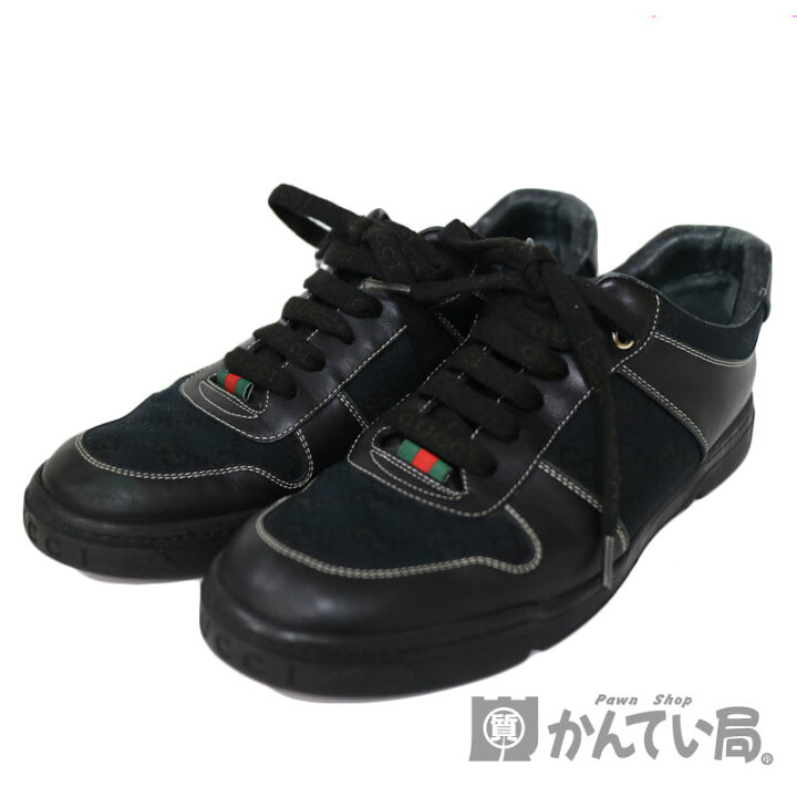 楽天市場】【値下げ】【グッチ】 25.5cm メンズ ブラック スニーカー 