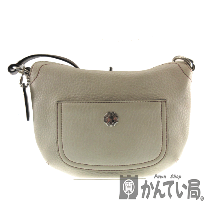 楽天市場】COACH【コーチ】8A43 ワンショルダー レザー アイボリー系 