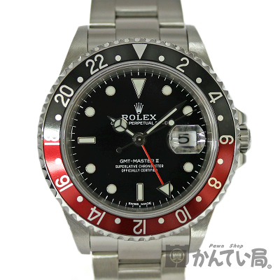 ROLEX【ロレックス】16710ＧＭＴマスター2メンズ腕時計Y品番レッド(RD)×ブラック(BK)コークステンレス(SS)スポーツモデル自動巻き【中古】質屋かんてい局茜部店a2005136