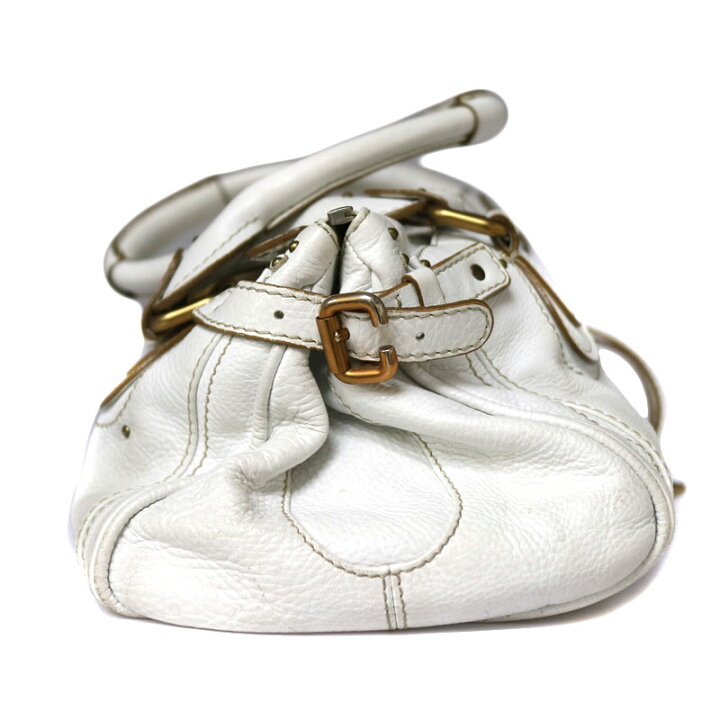 楽天市場】【クロエ】パディントンMM バッグ 鍵 ホワイト 白  