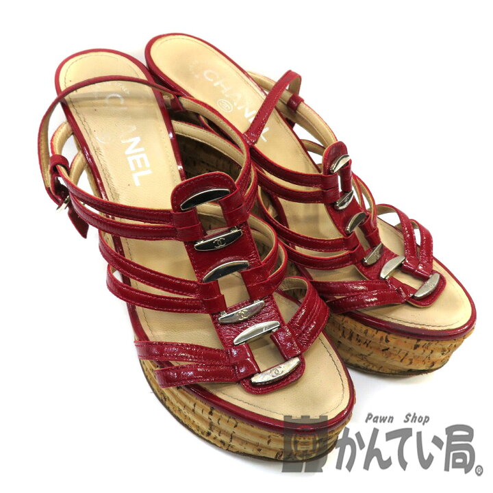 楽天市場】【値下げ】CHANEL 【シャネル】 サンダル コルク ウェッジ  