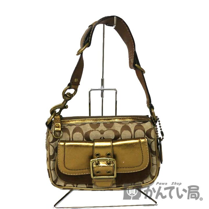 楽天市場】COACH【コーチ】1496 ポーチ ハンドバッグ シグネチャー柄 