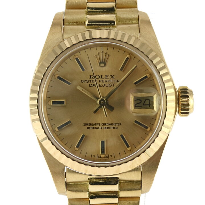 楽天市場】ROLEX【ロレックス】 6917 デイトジャスト K18YG 腕時計 