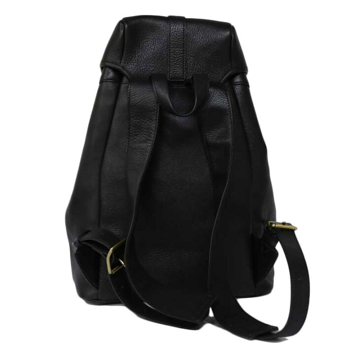 楽天市場】【ガンゾ】7QS-H バックパック ブラック レザー 革 黒 