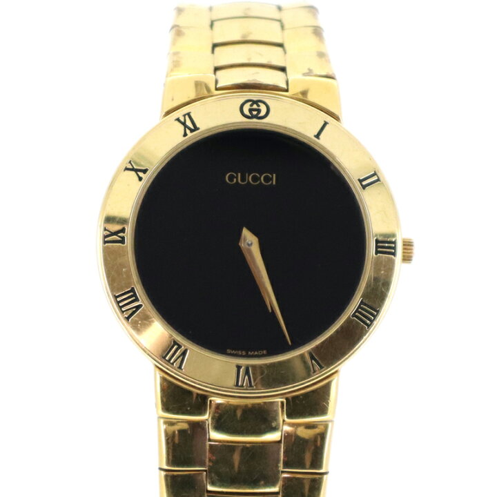 楽天市場】GUCCI【グッチ】3300.2.M クォーツ 腕時計 黒文字盤 