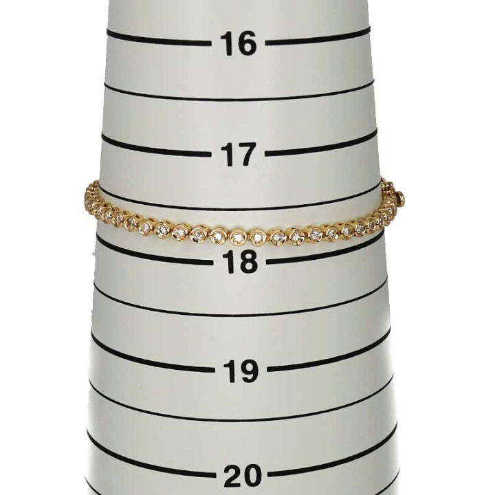 楽天市場】K18【18金】D1.04ct ダイヤモンド ブレスレット 18.0cm 約 