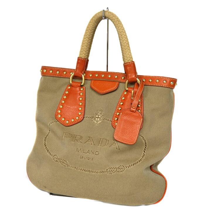 楽天市場】PRADA【プラダ】BN1450 2WAY ハンドバッグ ベージュ系 