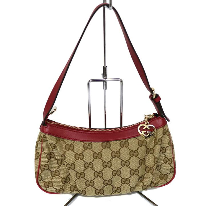楽天市場】GUCCI【グッチ】245938 アクセサリーポーチ ベージュ×レッド 