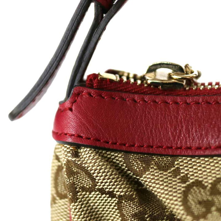 楽天市場】GUCCI【グッチ】245938 アクセサリーポーチ ベージュ×レッド 