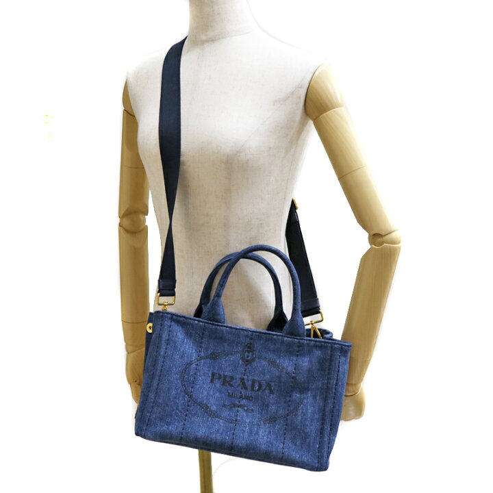 楽天市場】PRADA【プラダ】 B2439G カナパ ブルー系 デニムキャンバス  