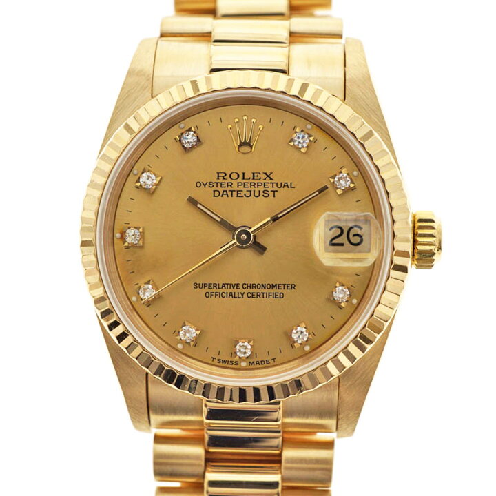 楽天市場】ROLEX【ロレックス】68278G デイトジャスト ダイヤ 金無垢 N