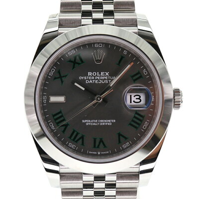 ROLEX【ロレックス】126300デイトジャスト412021年9月購入スレートローマ腕時計メンズ自動巻きステンレスランダム番新ギャラジュビリーブレス特上品【中古】USED-10質屋かんてい局小牧店c21-5082