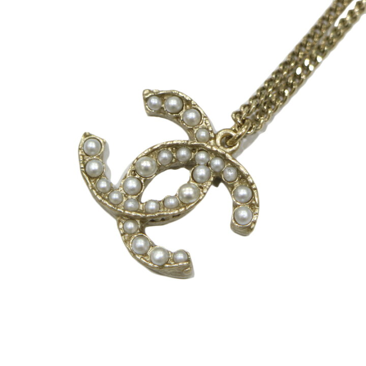楽天市場】CHANEL【シャネル】フェイクパール ココマーク ネックレス 