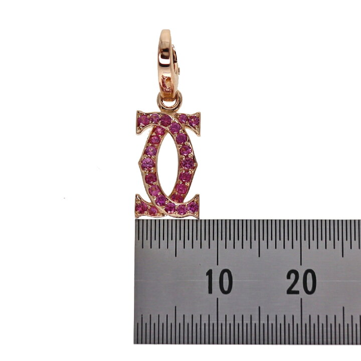 楽天市場】Cartier【カルティエ】2Cチャーム ピンクサファイア K18PG 