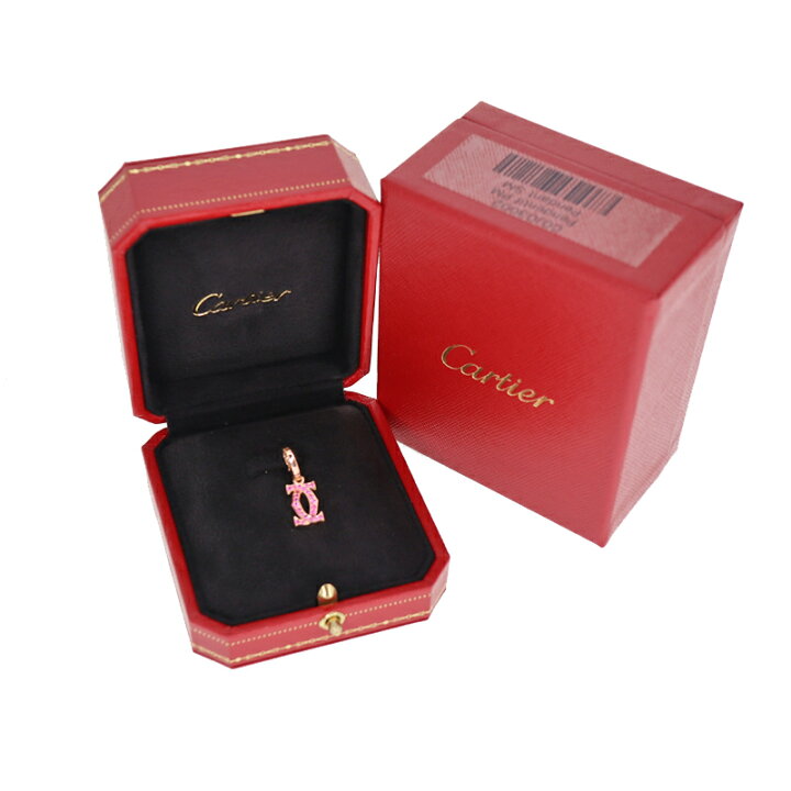 楽天市場】Cartier【カルティエ】2Cチャーム ピンクサファイア K18PG 