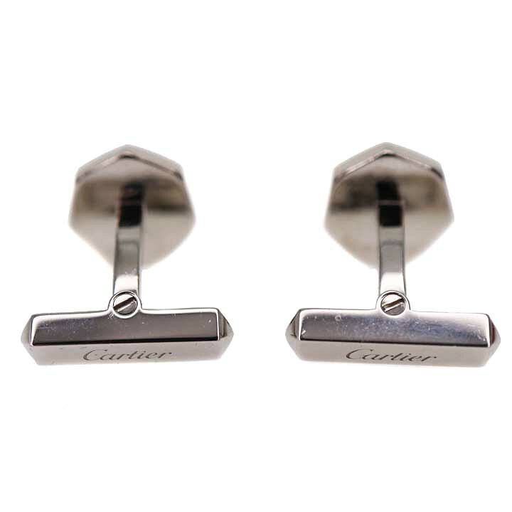Cartier カルティエ カフス スクエア 波模様 シルバー925 カフスボタン  