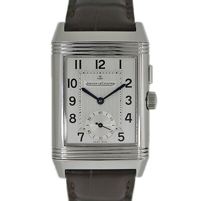 JAEGER-LECOULTRE【ジャガー・ルクルト】Q2718410（272.8.51）レベルソデュオスモールセコンドSS（ステンレススチール）×レザーシルバー×ブラック手巻きメンズ腕時計USED-SA【中古】質屋かんてい局茜部店a22-1128
