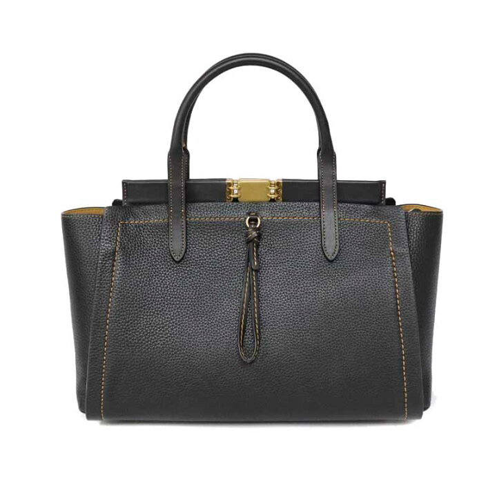 良品 COACH トループキャリーオール ハンドバッグ ブラック Handbag 