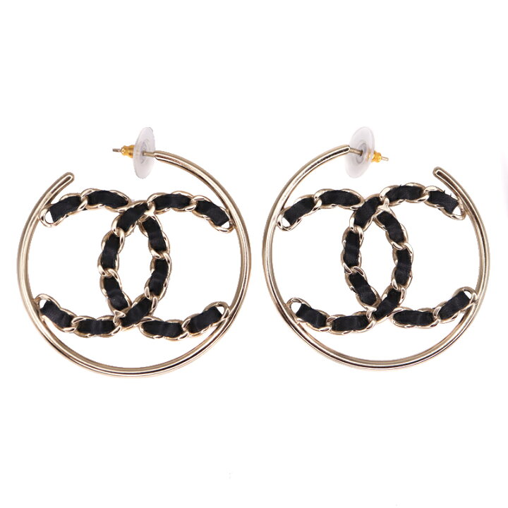 楽天市場】CHANEL【シャネル】ココマーク フープピアス チェーン  