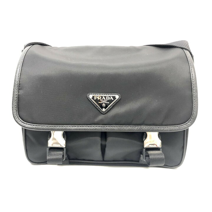 美品！！Prada ショルダーバッグ 2VD769 ブラック グレー