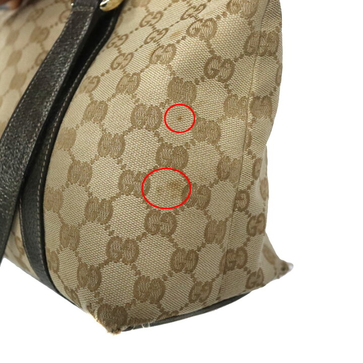 楽天市場】グッチ Gucci 141470 トートバッグ ブラウン 【中古  