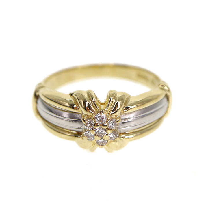 楽天市場】K18/Pt900【18金/プラチナ900】ダイヤモンドリング D:0.12ct