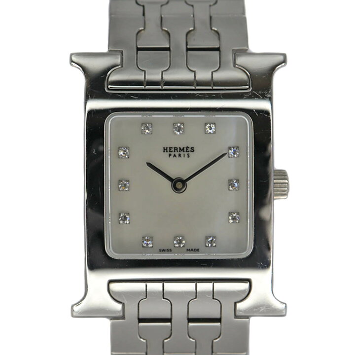 楽天市場】エルメス Hermes HH1.210 Hウォッチ ホワイトシェル 【中古  