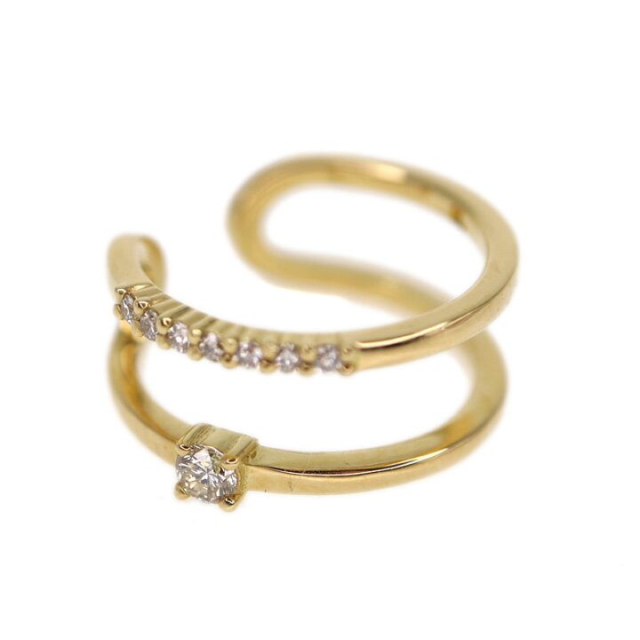 楽天市場】K18【18金】ダイヤモンド イヤーカフ D:0.15ct 約2.5g 約1.8 