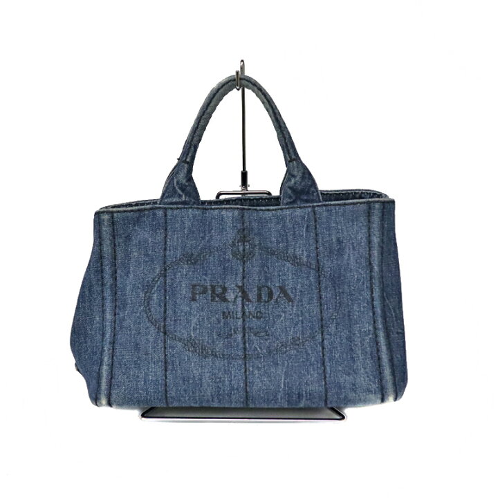 楽天市場】PRADA【プラダ】 カナパ デニムトートバッグ ハンドバッグ 