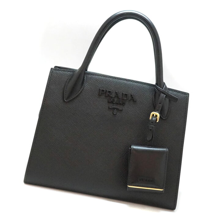 楽天市場】PRADA【プラダ】1BA156 モノクロームバッグ 2WAY 