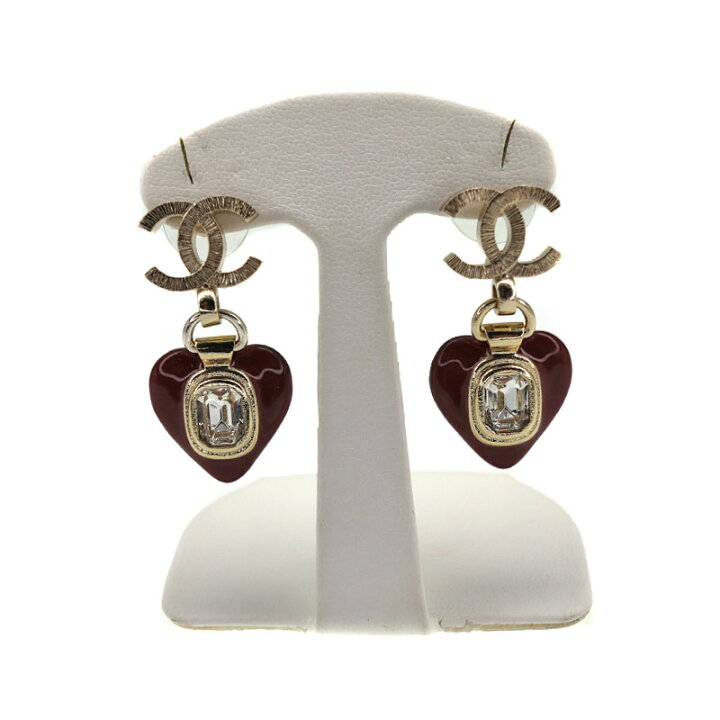楽天市場】シャネル Chanel ハート クリスタル ピアス レディース 秋冬  