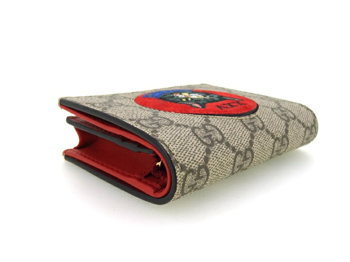 楽天市場】GUCCI【グッチ】ミスティックキャット 二つ折財布 GG 