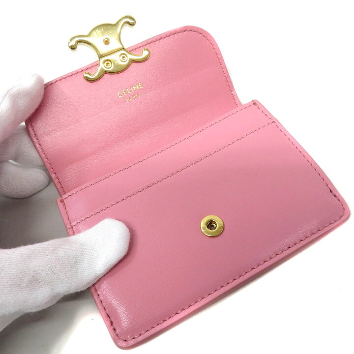 楽天市場】セリーヌ Celine トリオンフ カードホルダー ピンク【中古 