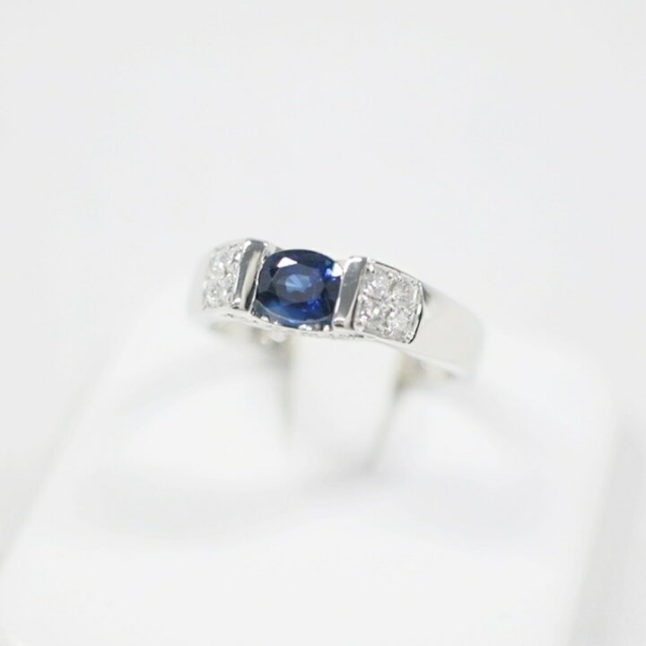楽天市場】中古美品 PT900 サファイア付ダイヤモンドリング S0.81ct/D0 