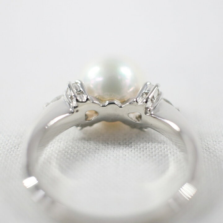 楽天市場】中古美品 PT900 パール・ダイヤモンドリング P9.1mm/D0.2ct 