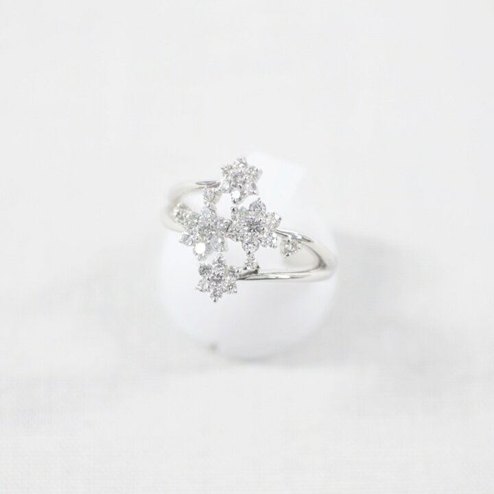 楽天市場】中古美品 K18WG ダイヤモンドリング D0.53ct/約4.8g/9号 