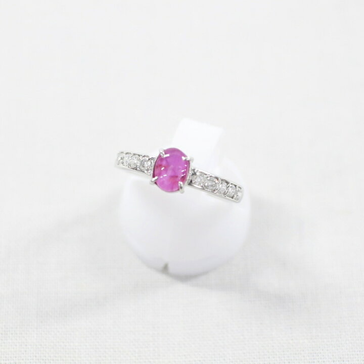 楽天市場】中古美品 PT900 ルビー・ダイヤモンドリング R0.68ct/D0.2ct 