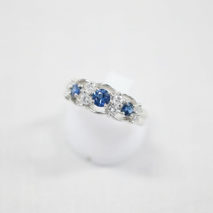 楽天市場】中古美品 PT900 サファイア・ダイヤモンドリング S0.52ct/D0 